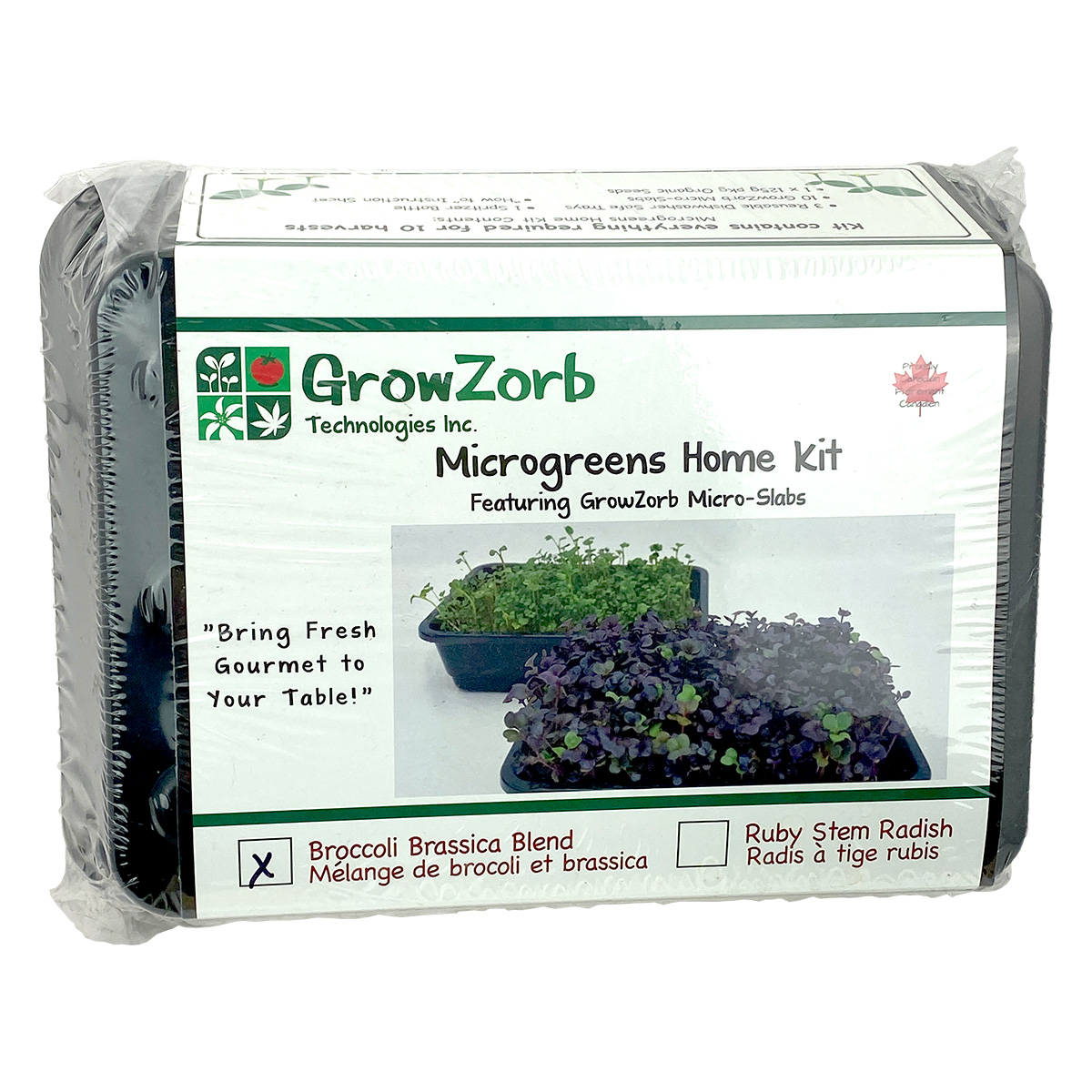 GrowZorb Microgreens Home Kit Broccoli Brassica Blend