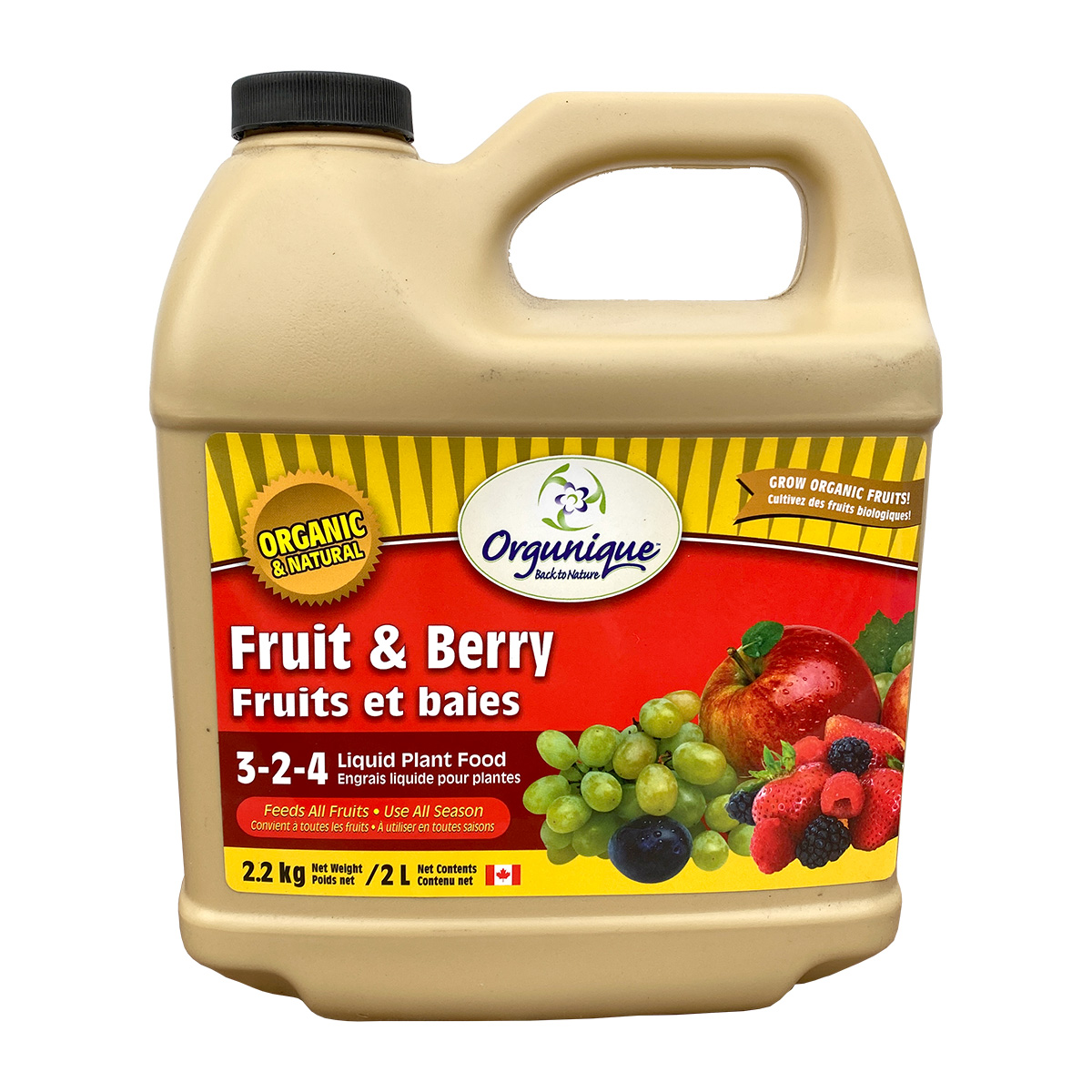 Orgunique Fruit & Berry Liquid 3-2-4 2.2kg