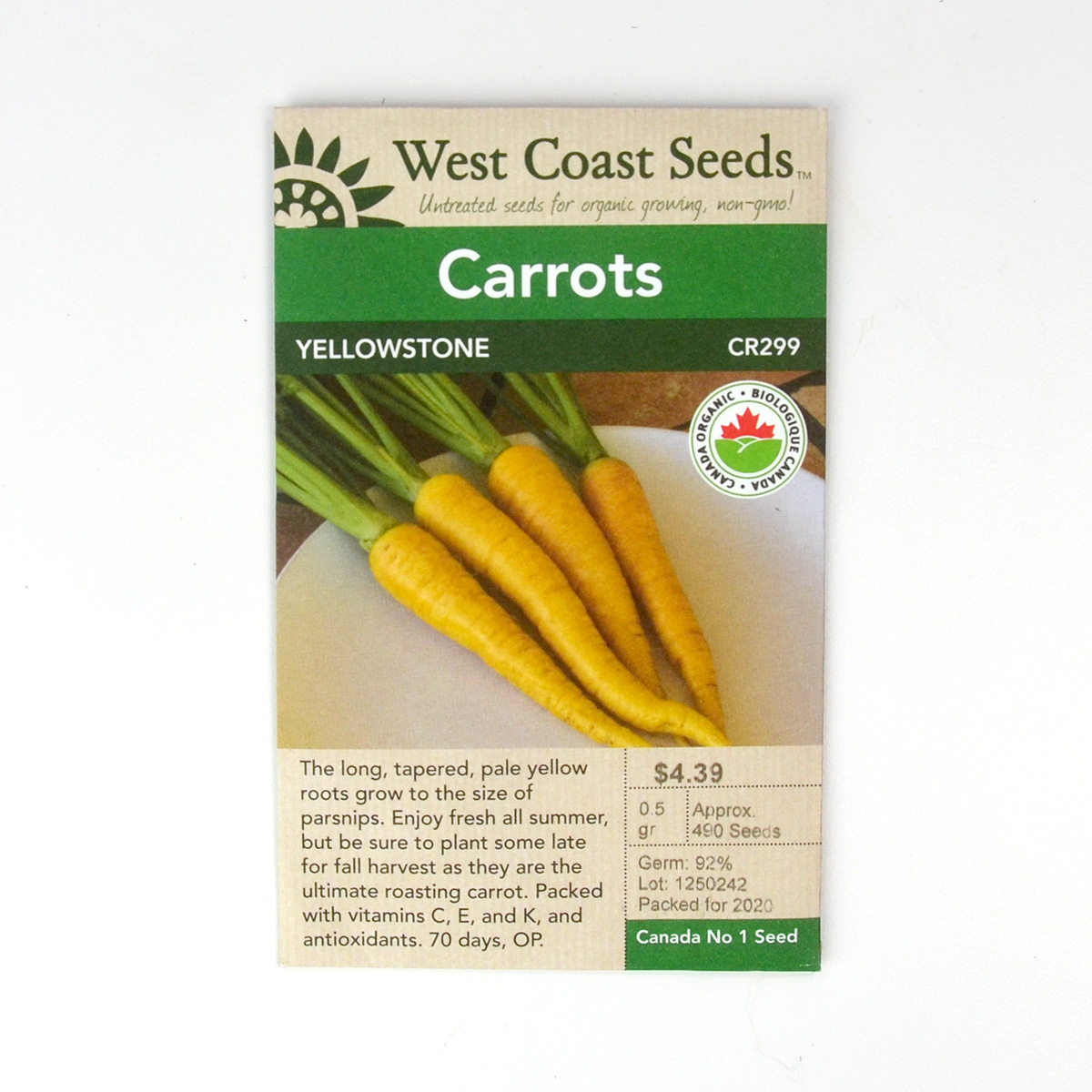 Carrot Yellowstone Seeds CR299