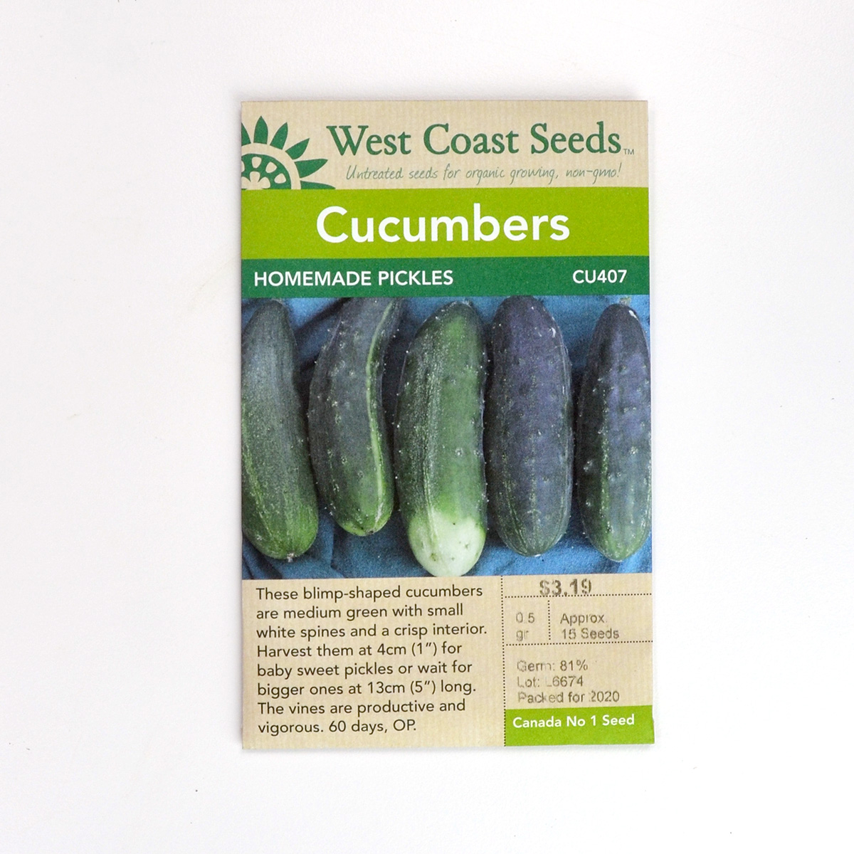 Cucumber Homemade Pickles Seeds  CU407
