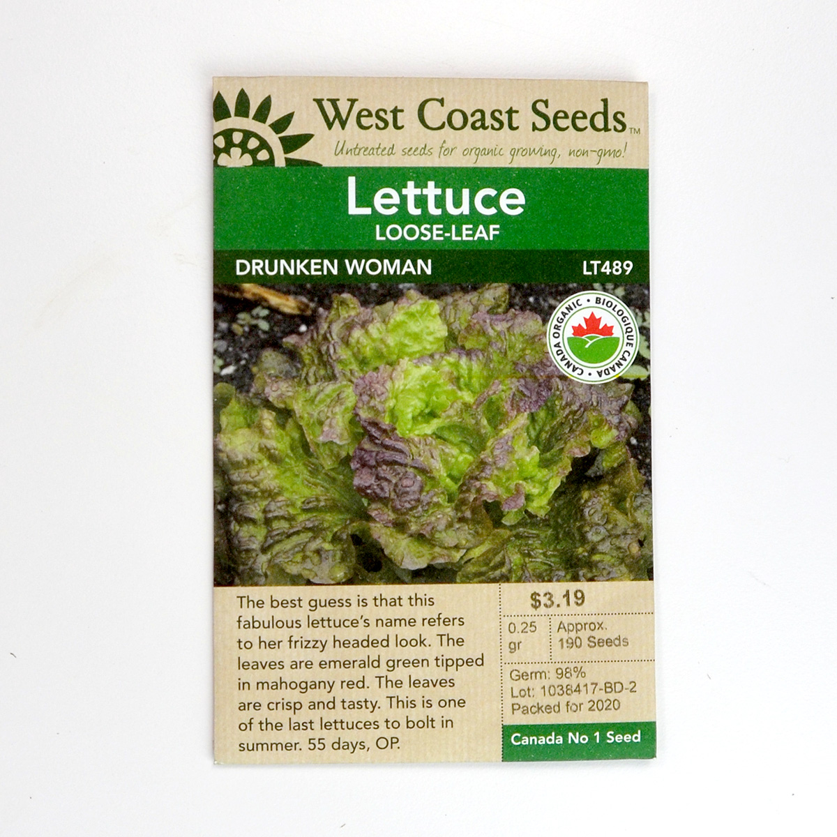Lettuce Loose-leaf Drunken Woman Seeds LT489