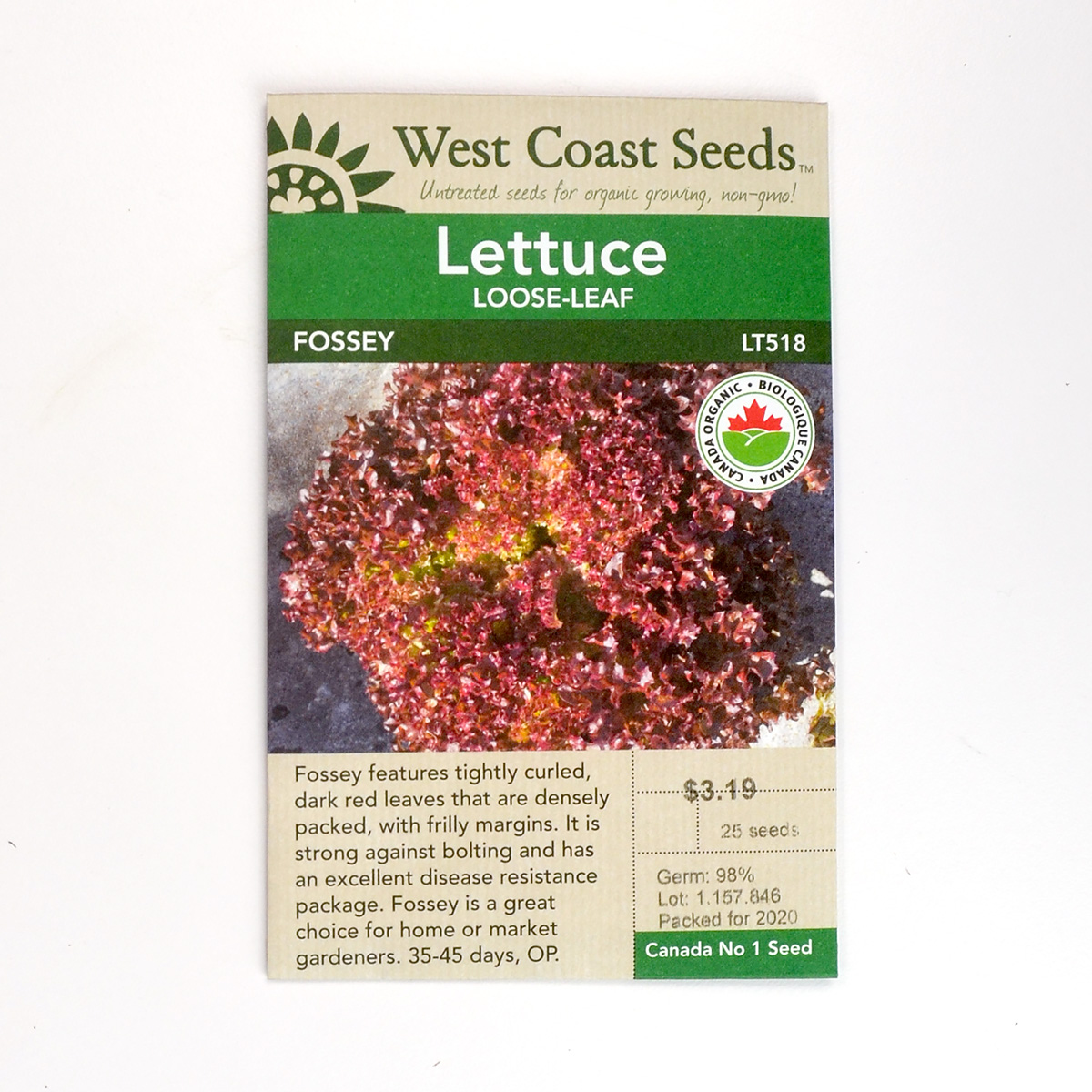 Lettuce Loose-Leaf Fossey Seeds LT518