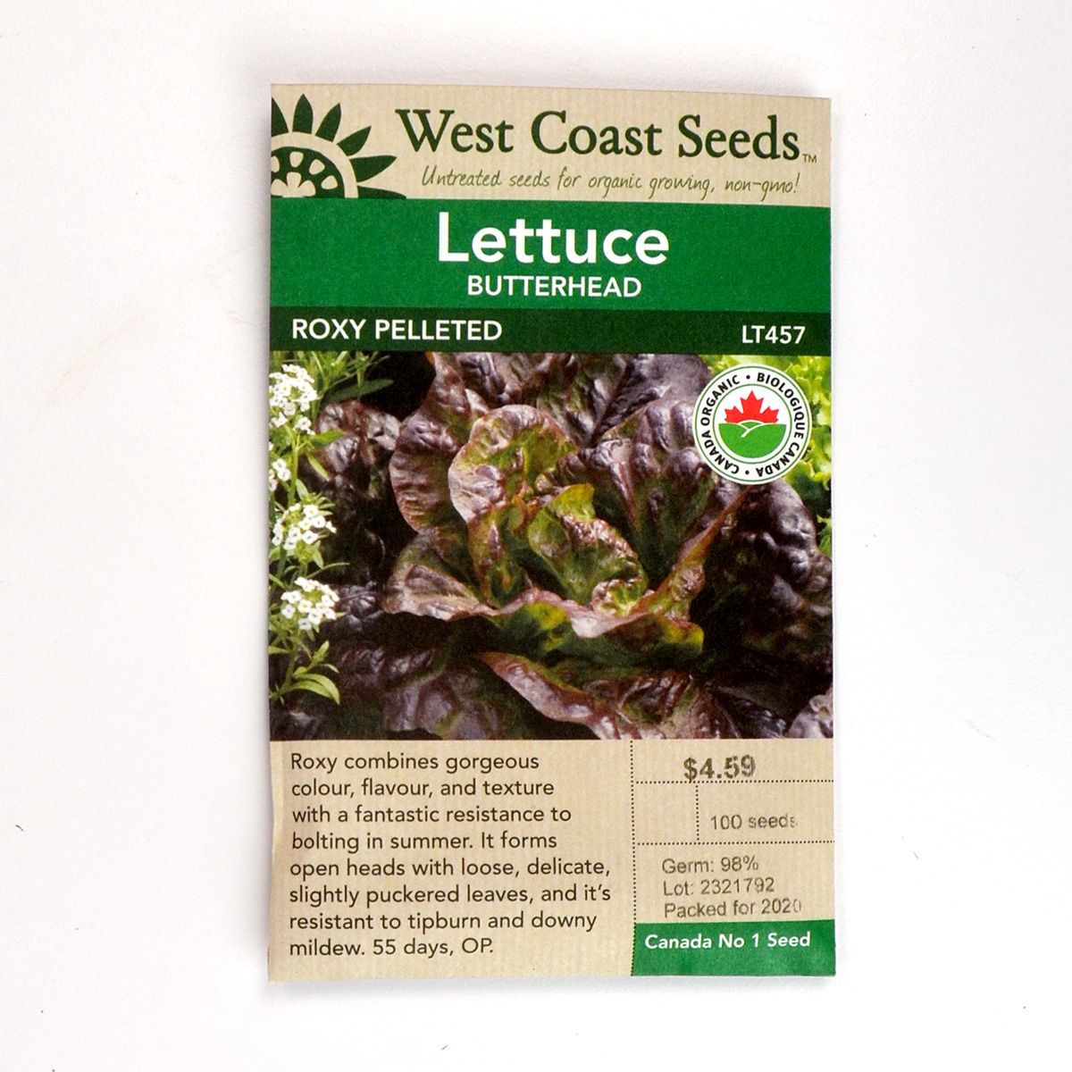 Lettuce Roxy Pelleted Seeds LT457