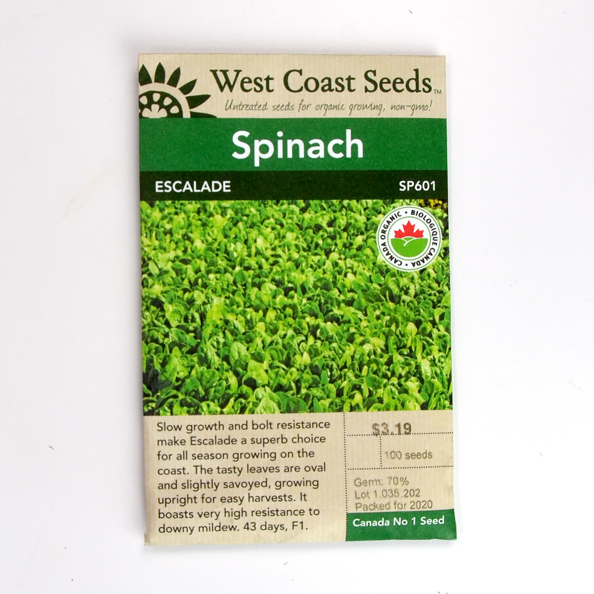 Spinach Escalade Seeds SP601