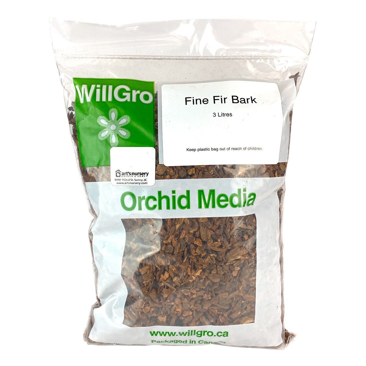 Willgro Orchid Media Fine Fir Bark 3L