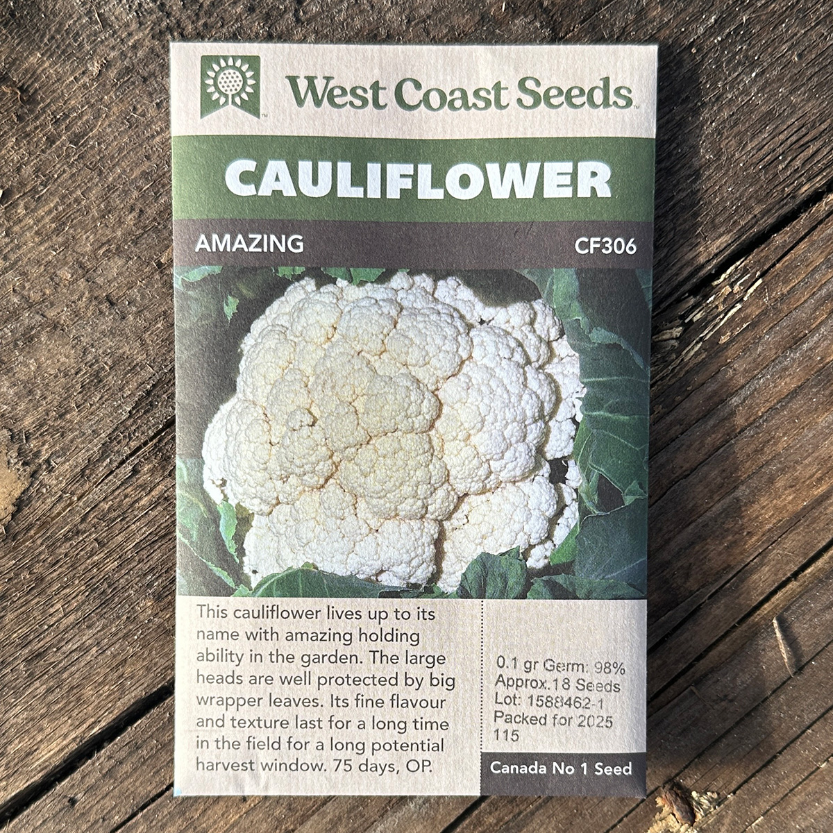 Cauliflower Amazing CF306 | West Coast Seeds