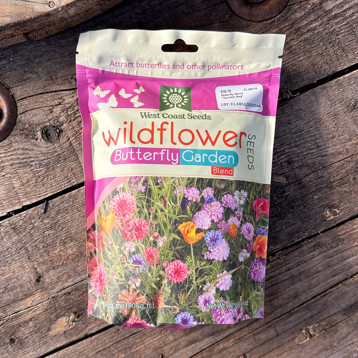 Wildflower Butterfly Garden Sprinkle Bag FL3451R | West Coast Seeds