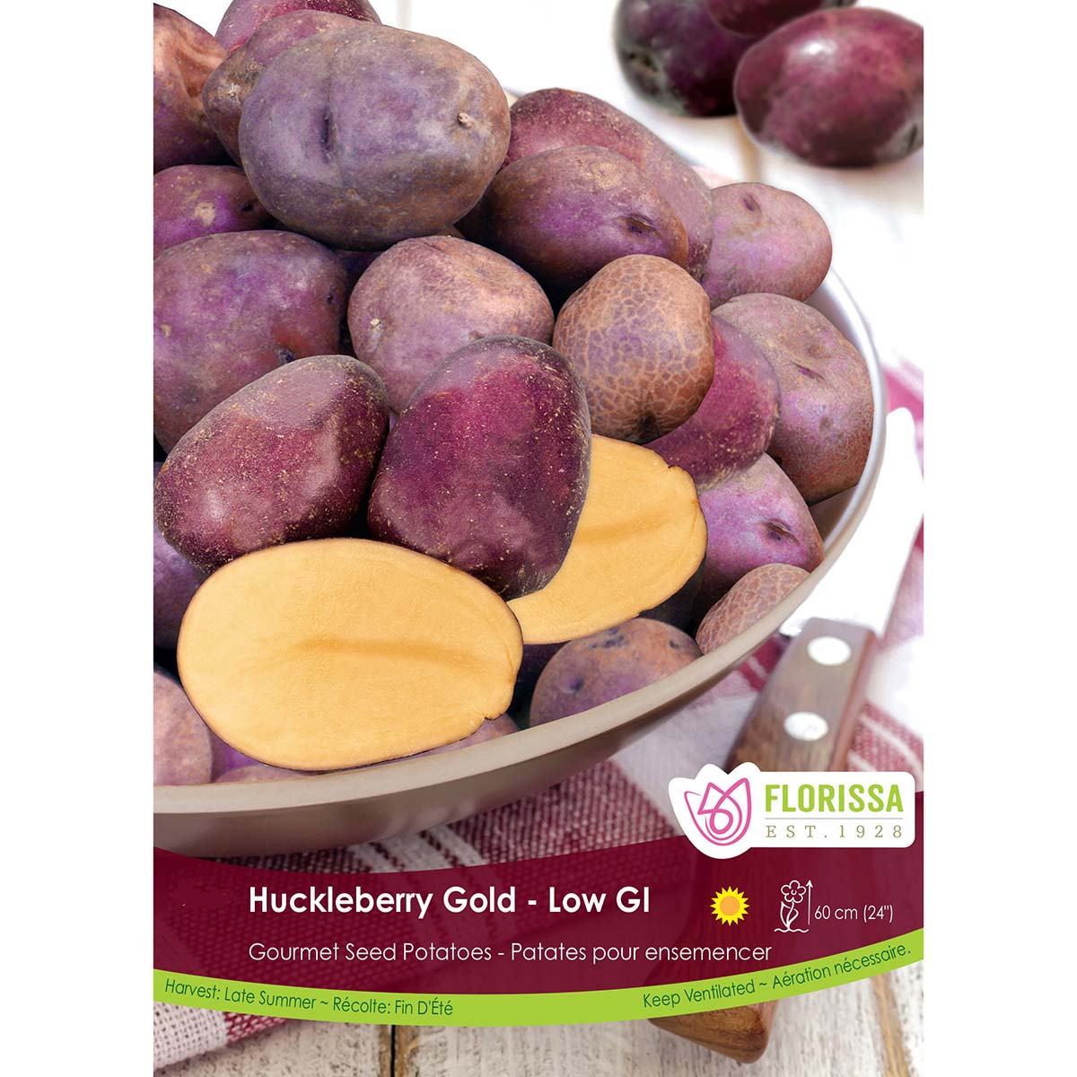 Gourmet Seed Potatoes 'Huckleberry Gold' 