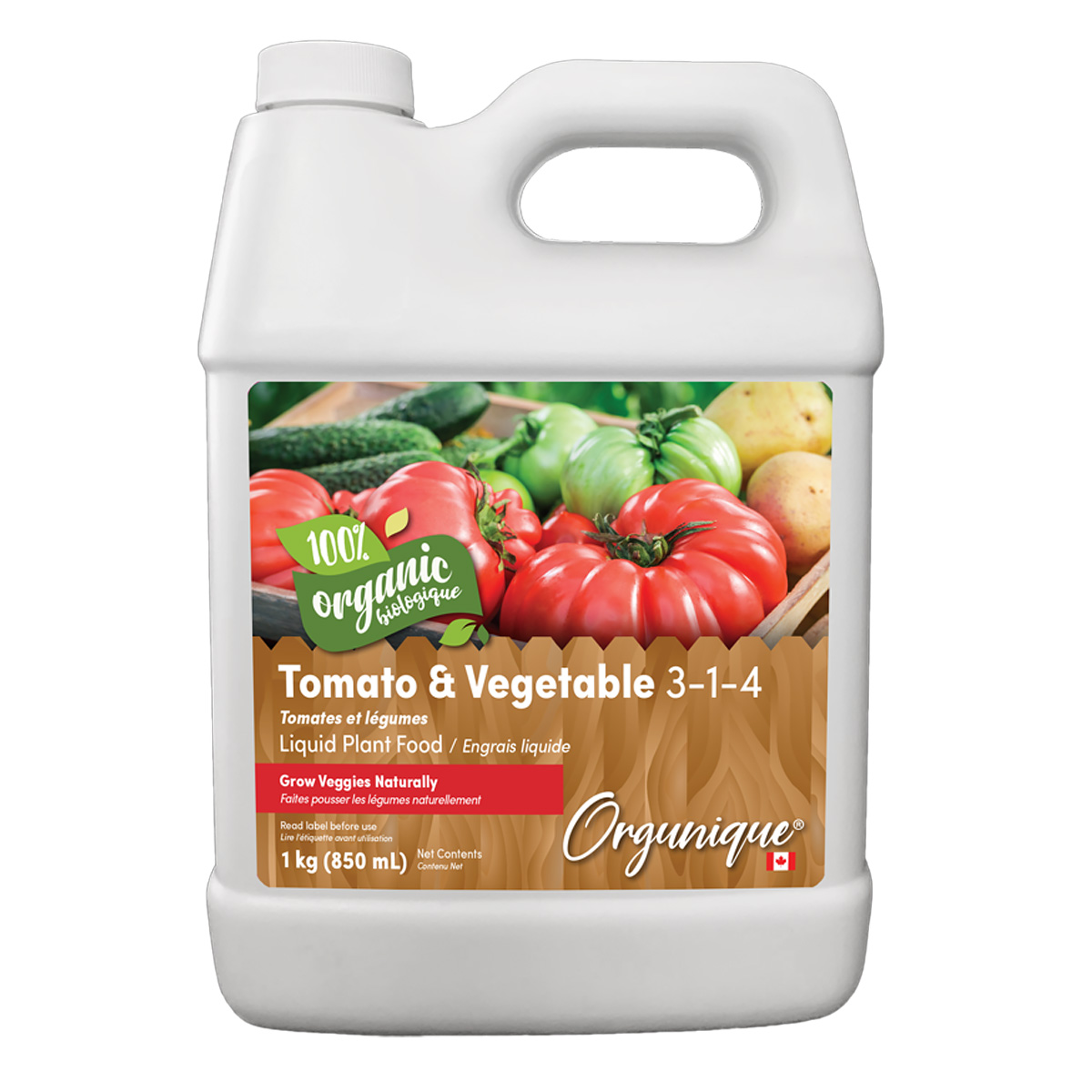 Orgunique Liquid Tomato & Veg Plant Food 3-1-4 850ml