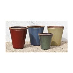 Annecy Tall Planter - Large in Rustic Red