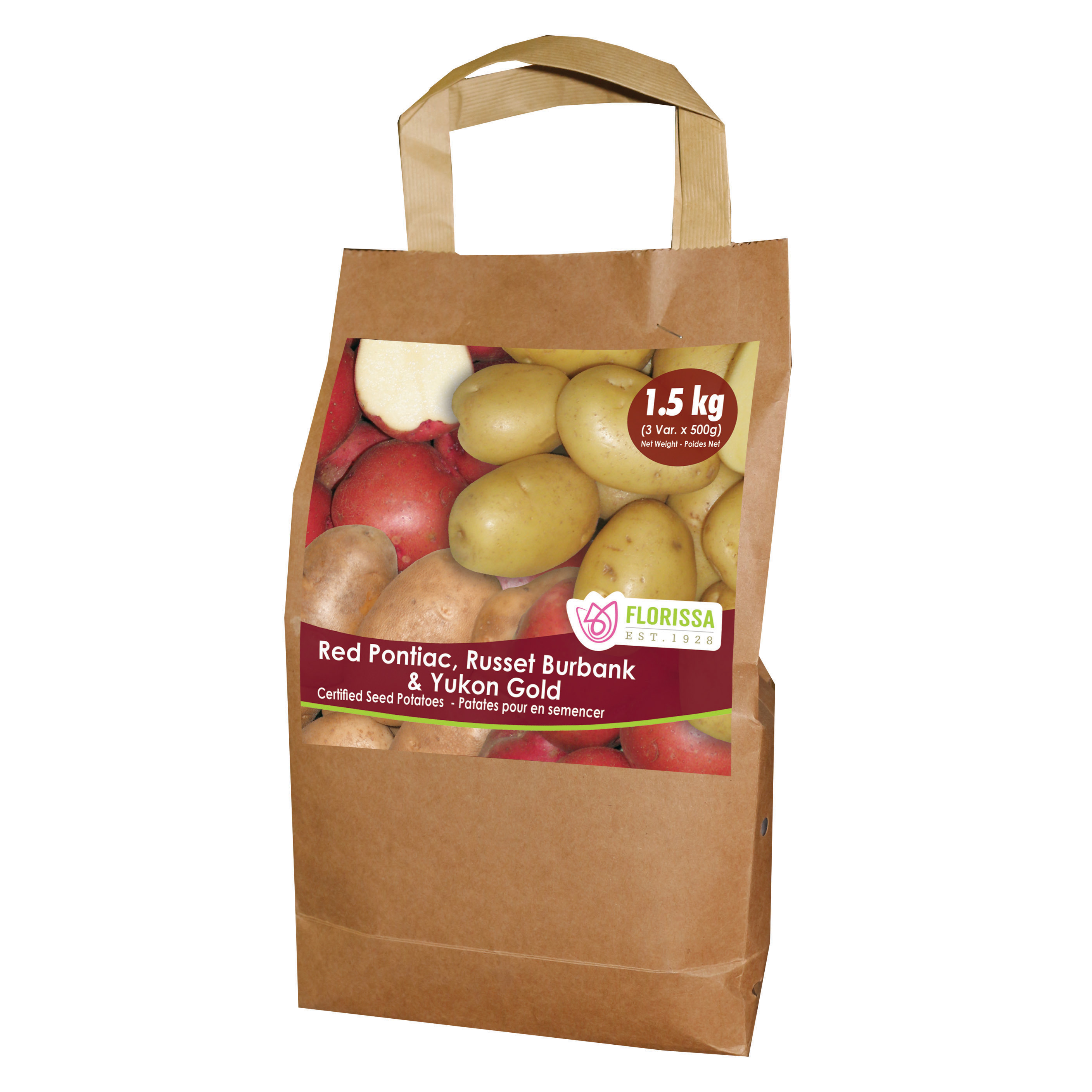 Potatoes Combo Sack (C1) Cristina, Russet Burbank& Yukon Gold Combo Sack