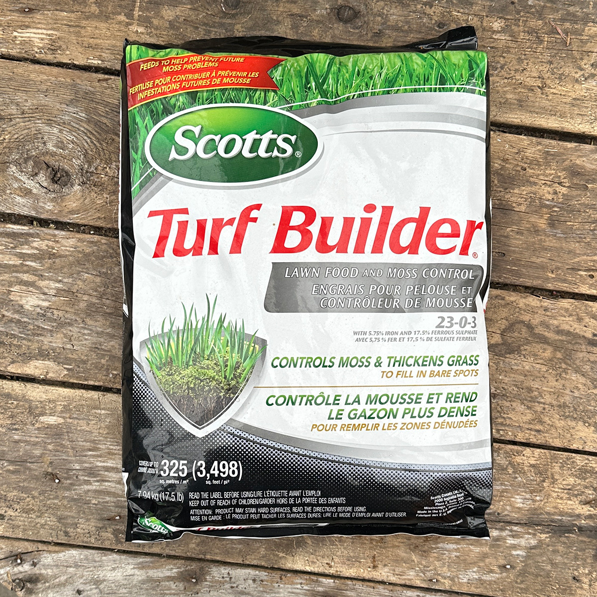 Scotts Turf Builder Lawn Food and Moss Control 23-0-3 7.94kg