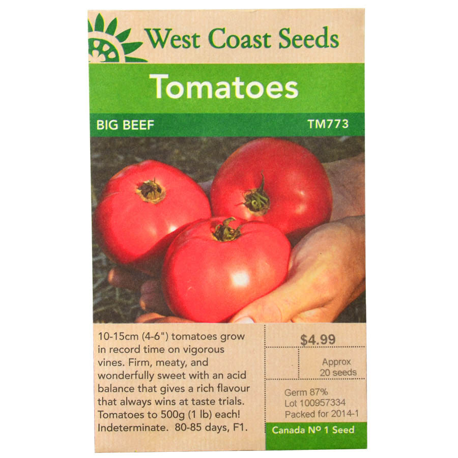 Tomato Big Beef Seeds | West Coast Seeds | Art's Nursery Ltd