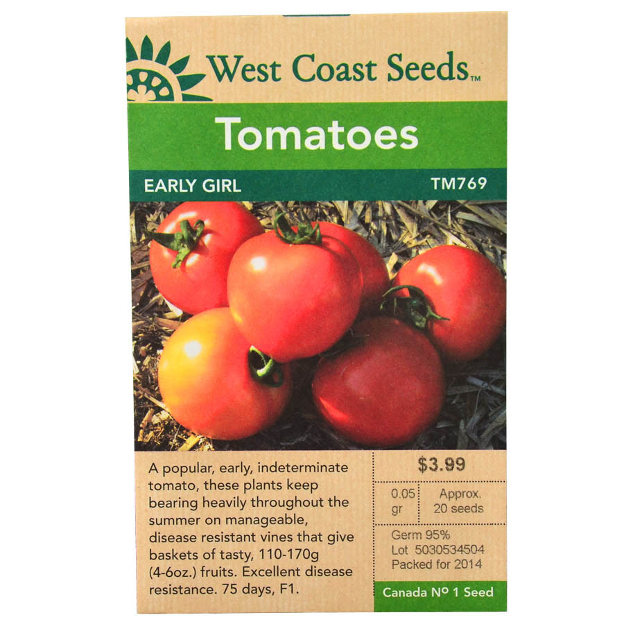 Tomato Early Girl Seeds | West Coast Seeds | Art's Nursery Ltd