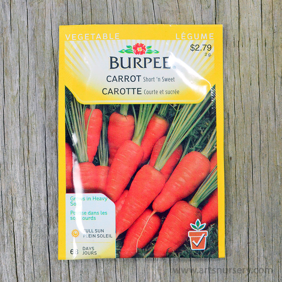 Short and Sweet Carrot Seeds Burpee | Art's Nursery Ltd